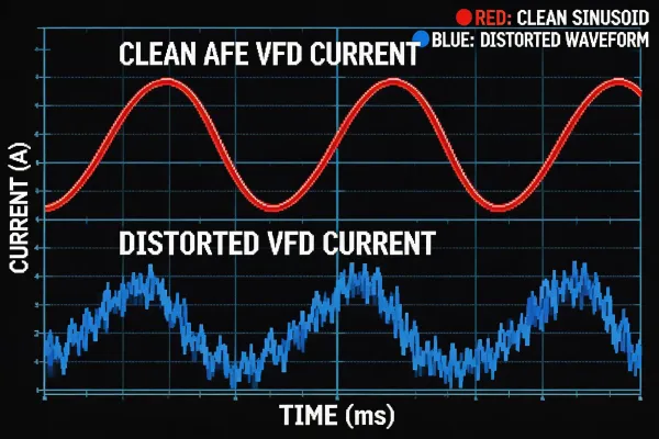 Active harmonic mitigation waveform comparison